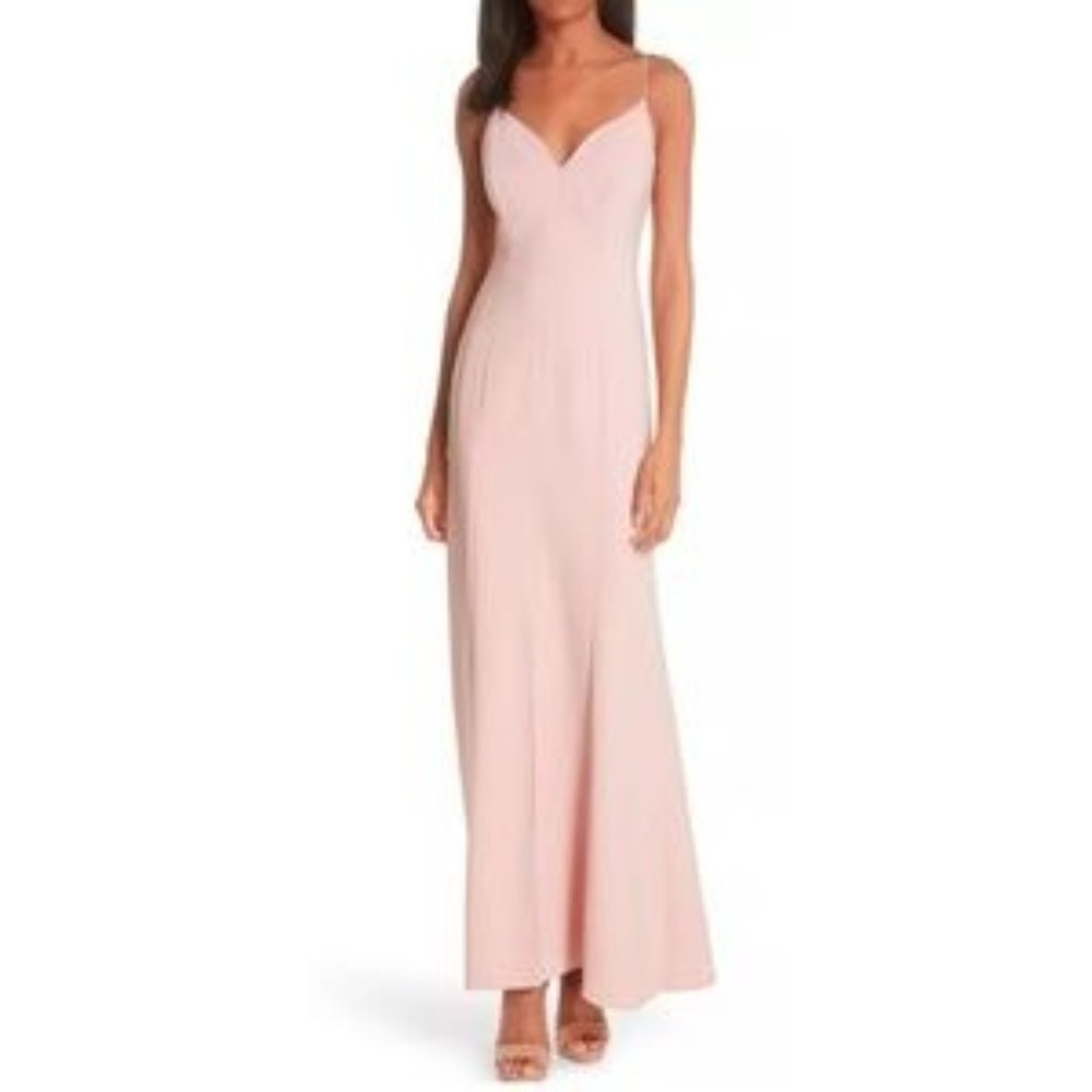 Tracy Reese size 12 blush maxi bridesmaid dress